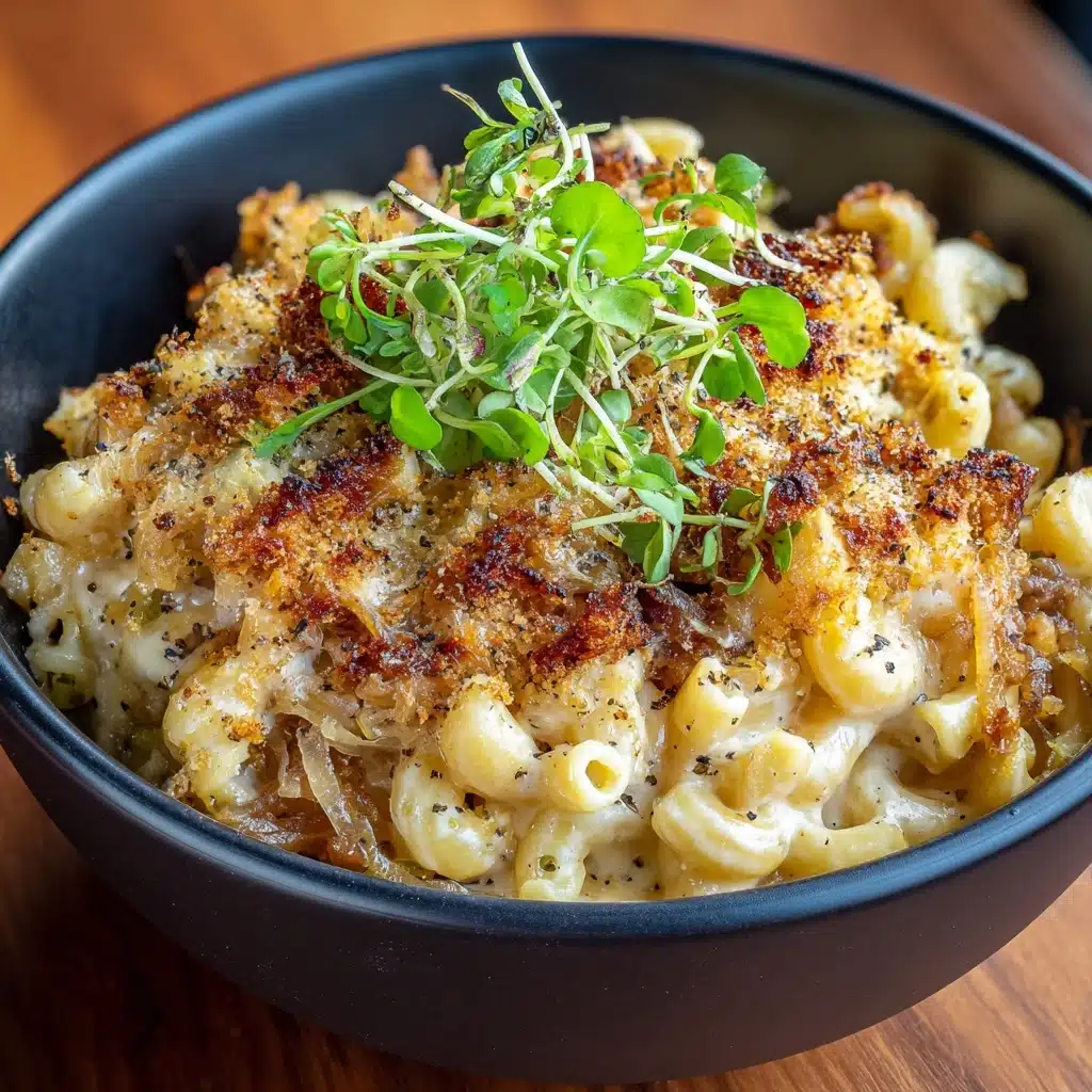 One Pot French Onion Pasta Recipe - Recipe Image