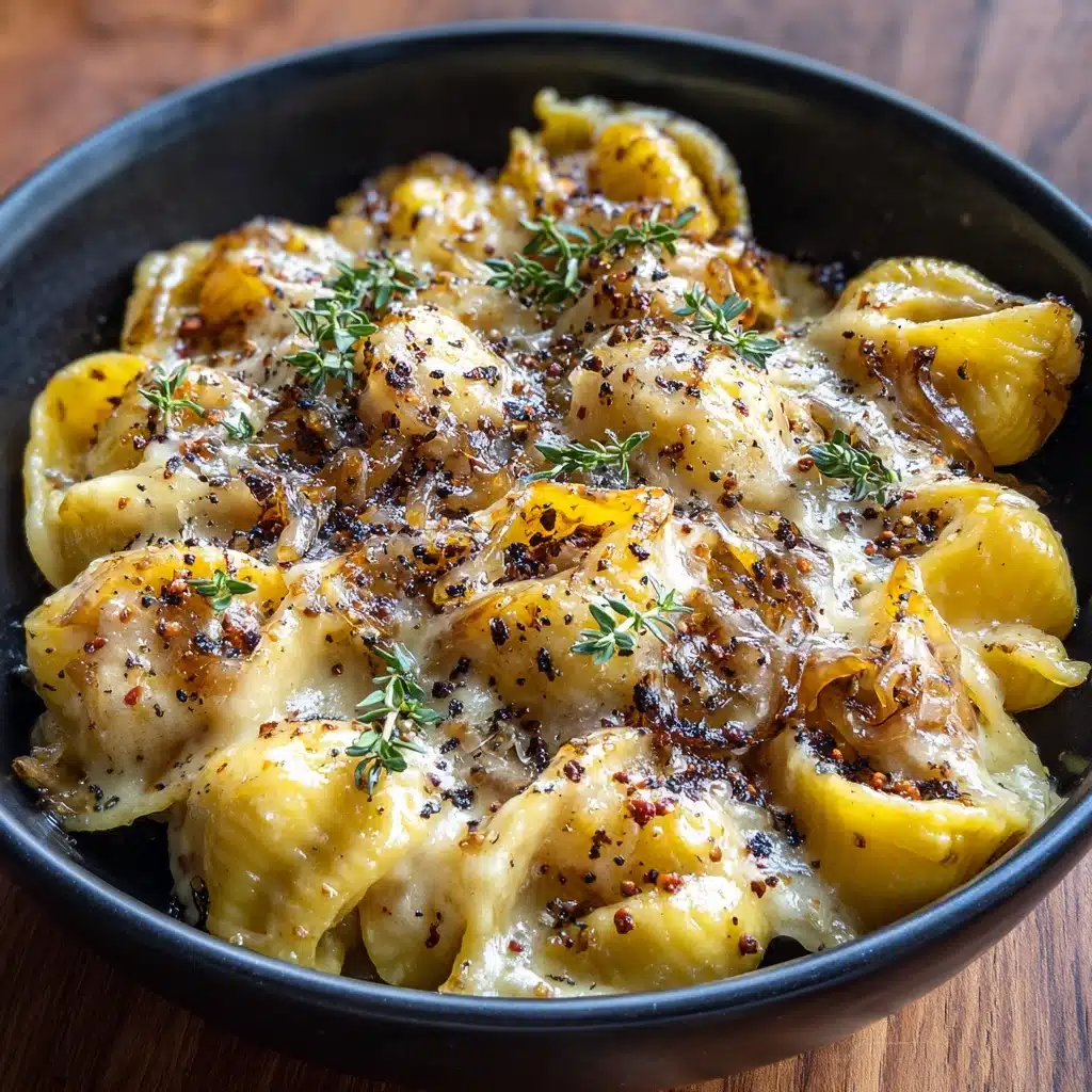 One Pot French Onion Pasta Recipe - Recipe Image