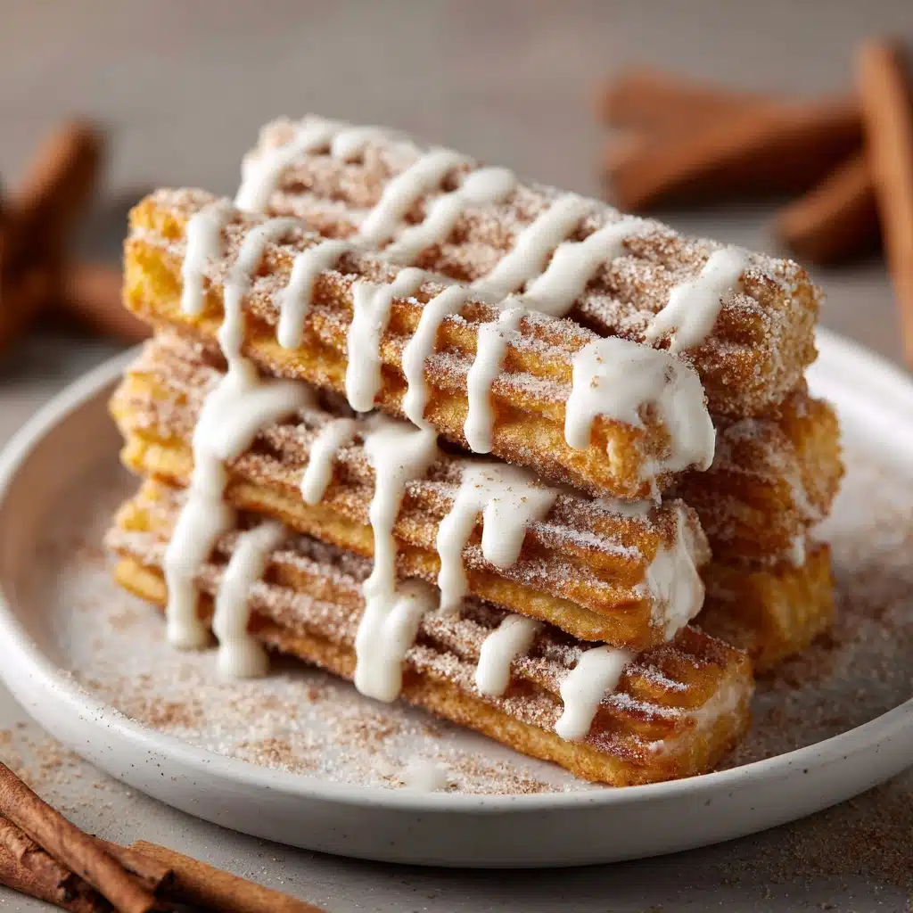 Churro Cinnamon Sugar French Toast with Cream Cheese Icing Recipe - Recipe Image