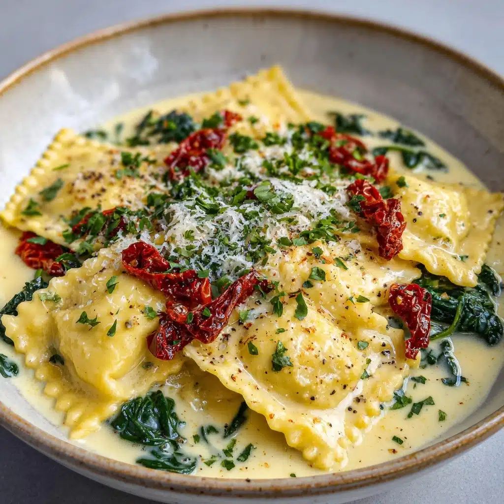 Creamy Tuscan Ravioli Recipe - Recipe Image