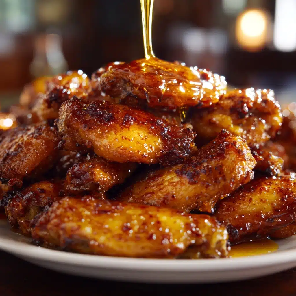 Hot Honey Peach Wings Recipe - Recipe Image