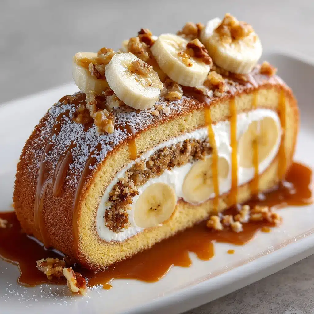 Caramel Banana Cake Roll Recipe - Recipe Image
