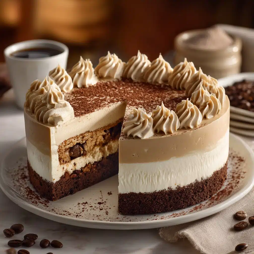 Sumptuous Espresso-Infused Biscuit and Cream Cheese Cake Recipe - Recipe Image