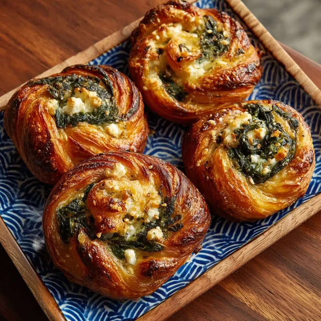 Spinach and Feta Puff Pastry Twists Recipe - Recipe Image