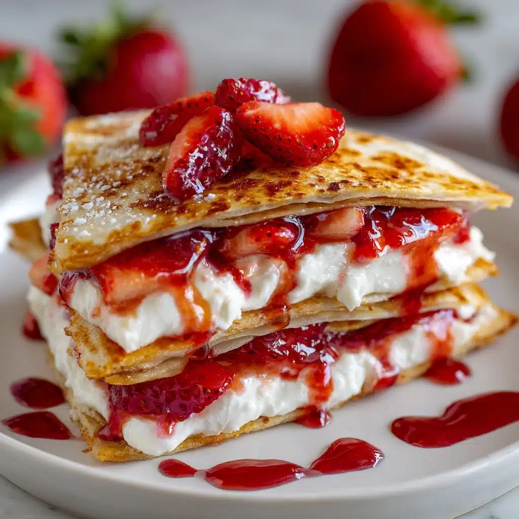 Decadent Strawberry Cheesecake Quesadillas Recipe - Recipe Image