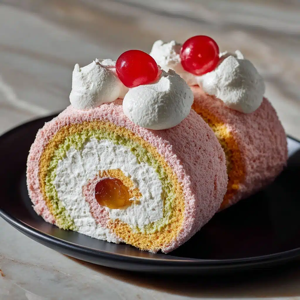 Japanese Cotton Candy Swiss Cake Roll Recipe - Recipe Image
