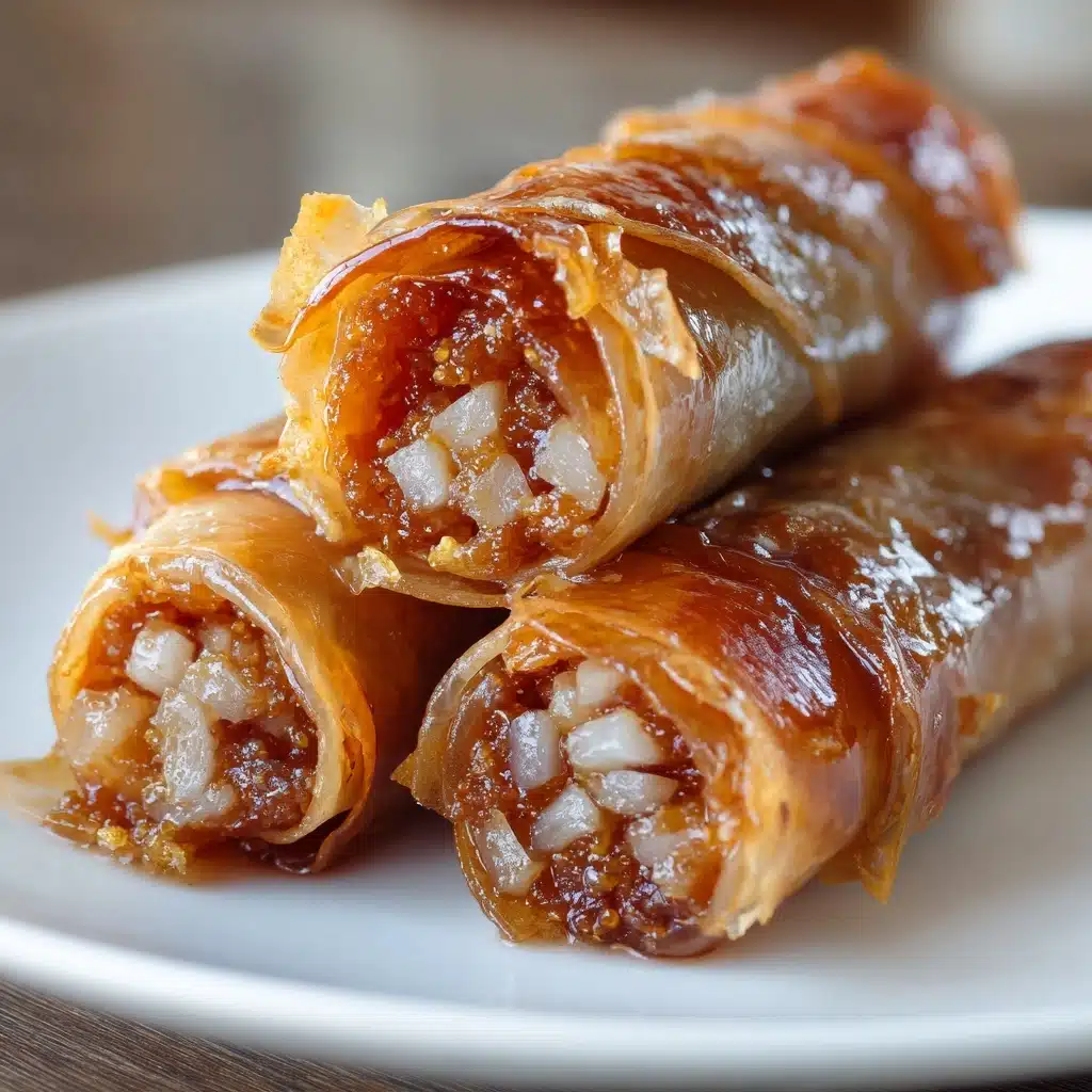 Baked Apple Pie Rice Paper Rolls Recipe - Recipe Image