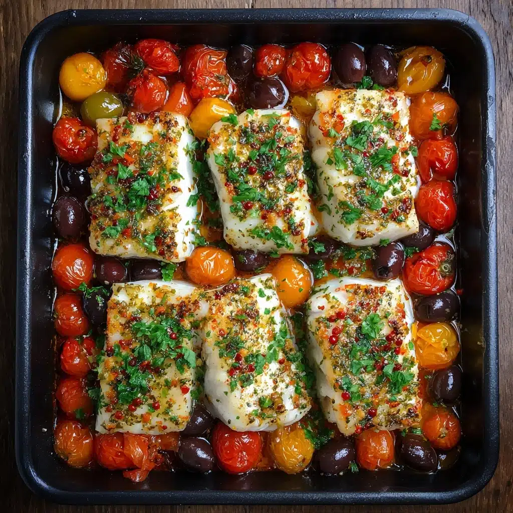 Mediterranean Baked Fish Recipe - Recipe Image