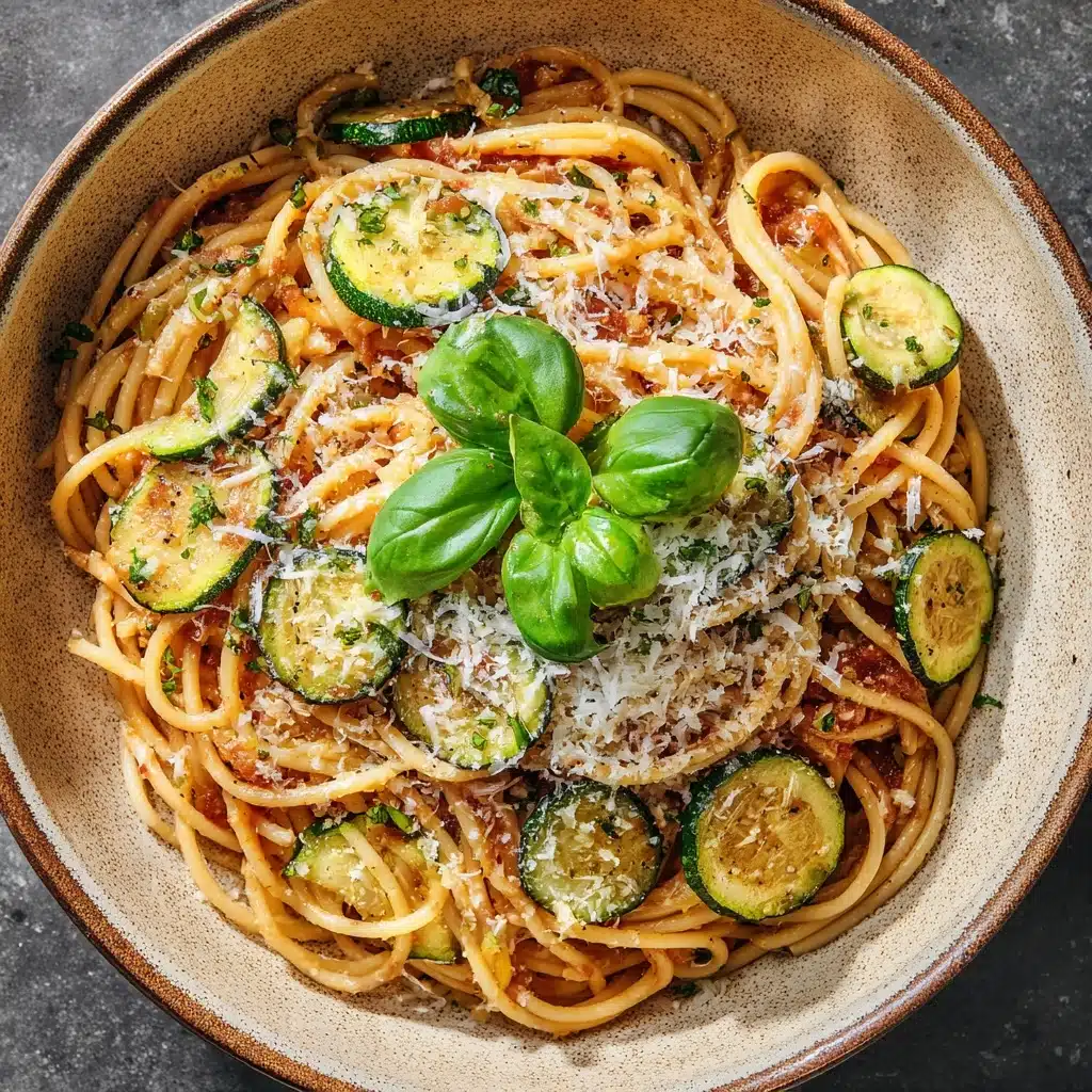 Spaghetti with Crispy Zucchini Recipe - Recipe Image