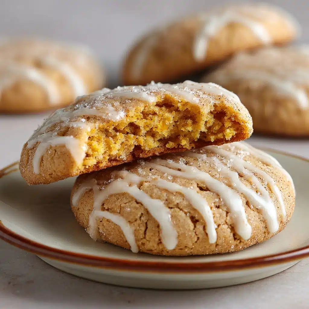 Soft-Baked Pumpkin Snickerdoodle Cookies with Icing Recipe - Recipe Image