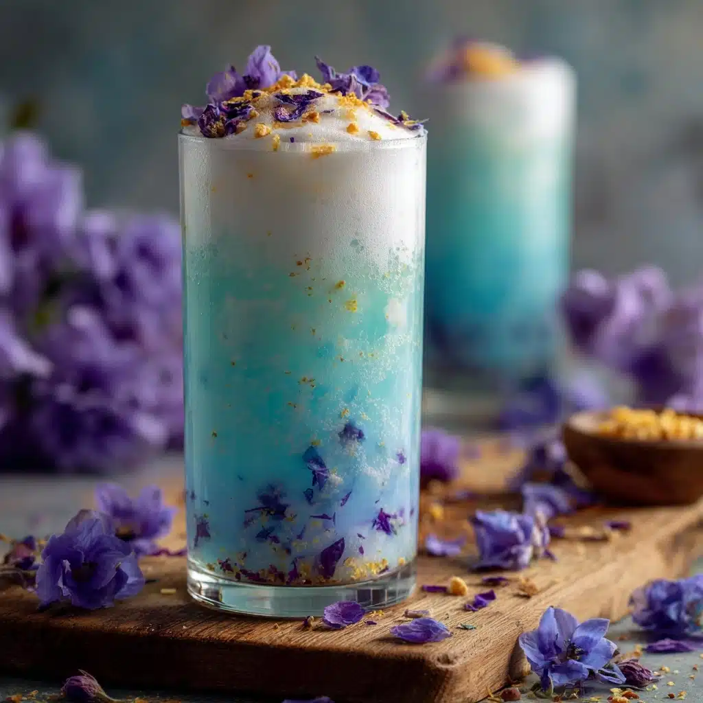 Iced Butterfly Pea Flower Tea Latte Recipe - Recipe Image