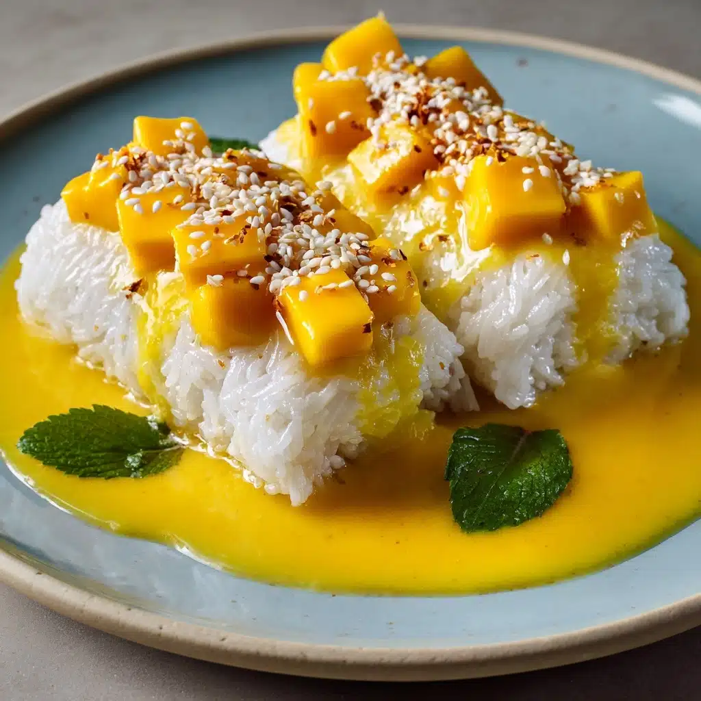 Sweet Mango Sticky Rice Rolls Recipe - Recipe Image