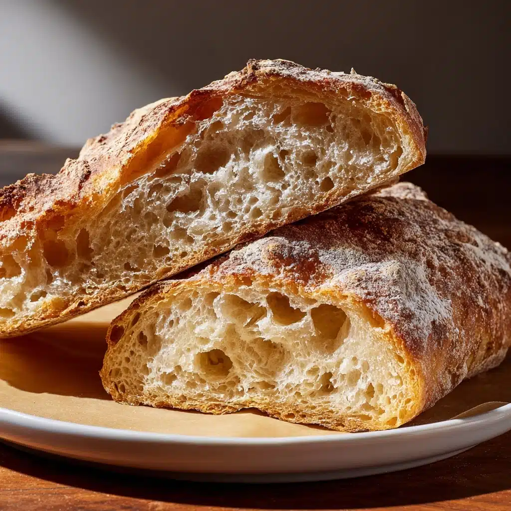Rustic Italian Crusty Bread Recipe - Recipe Image
