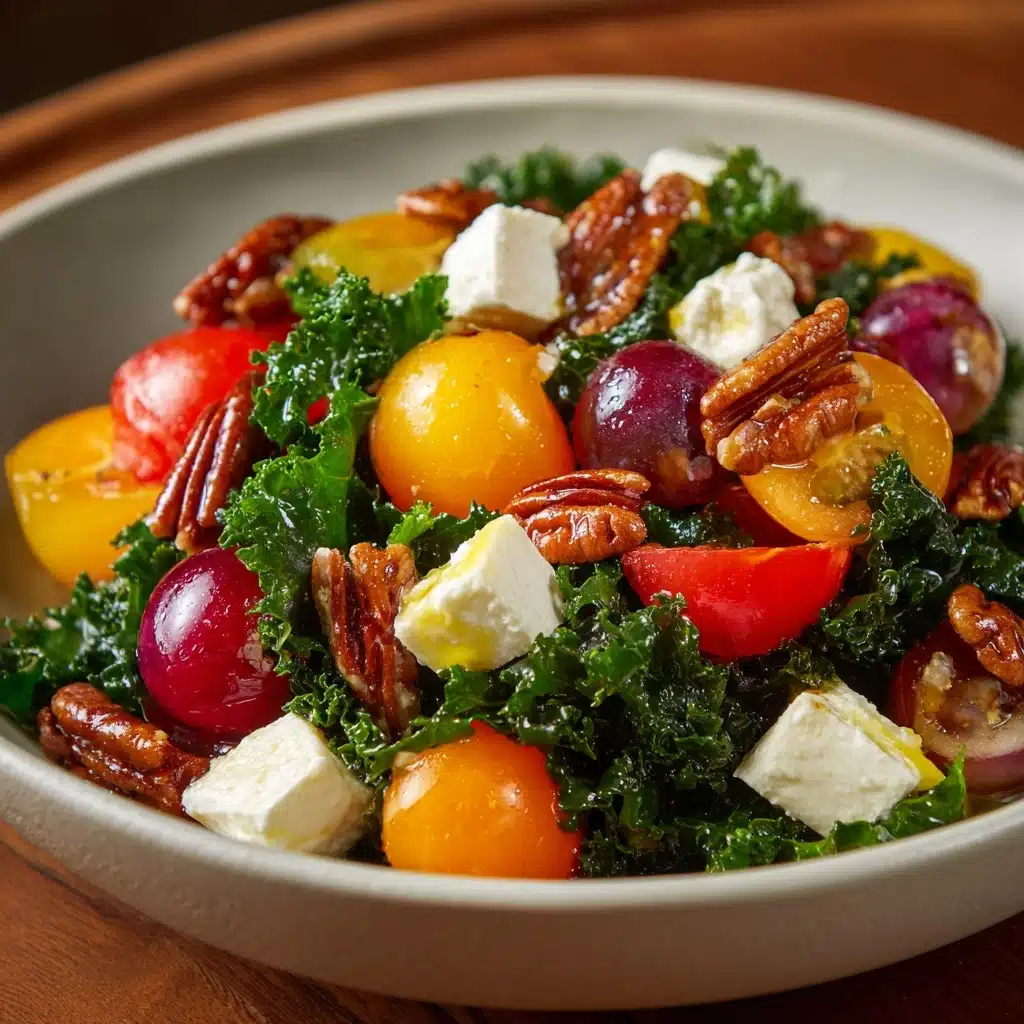 Cherry, Goat Cheese & Toasted Pecan Kale Salad Recipe - Recipe Image