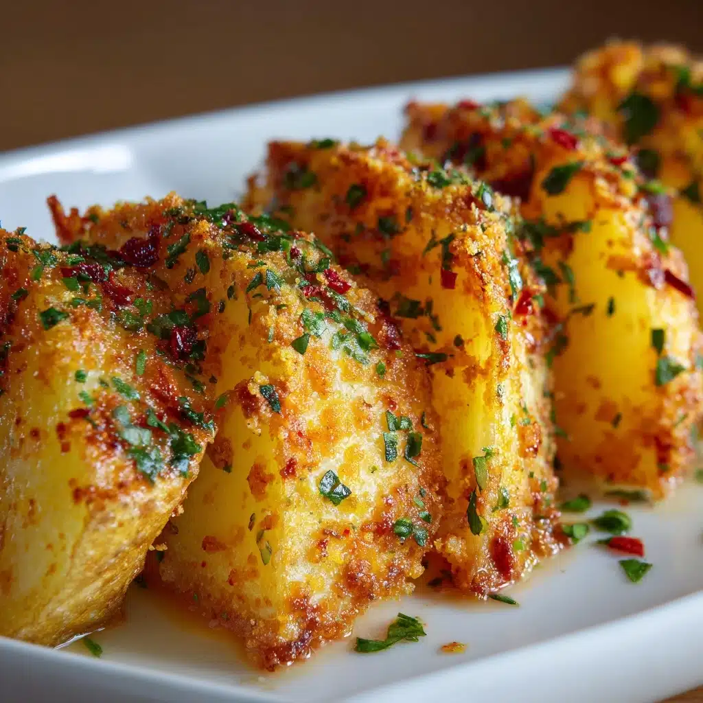 Baked Garlic Parmesan Potato Wedges Recipe - Recipe Image