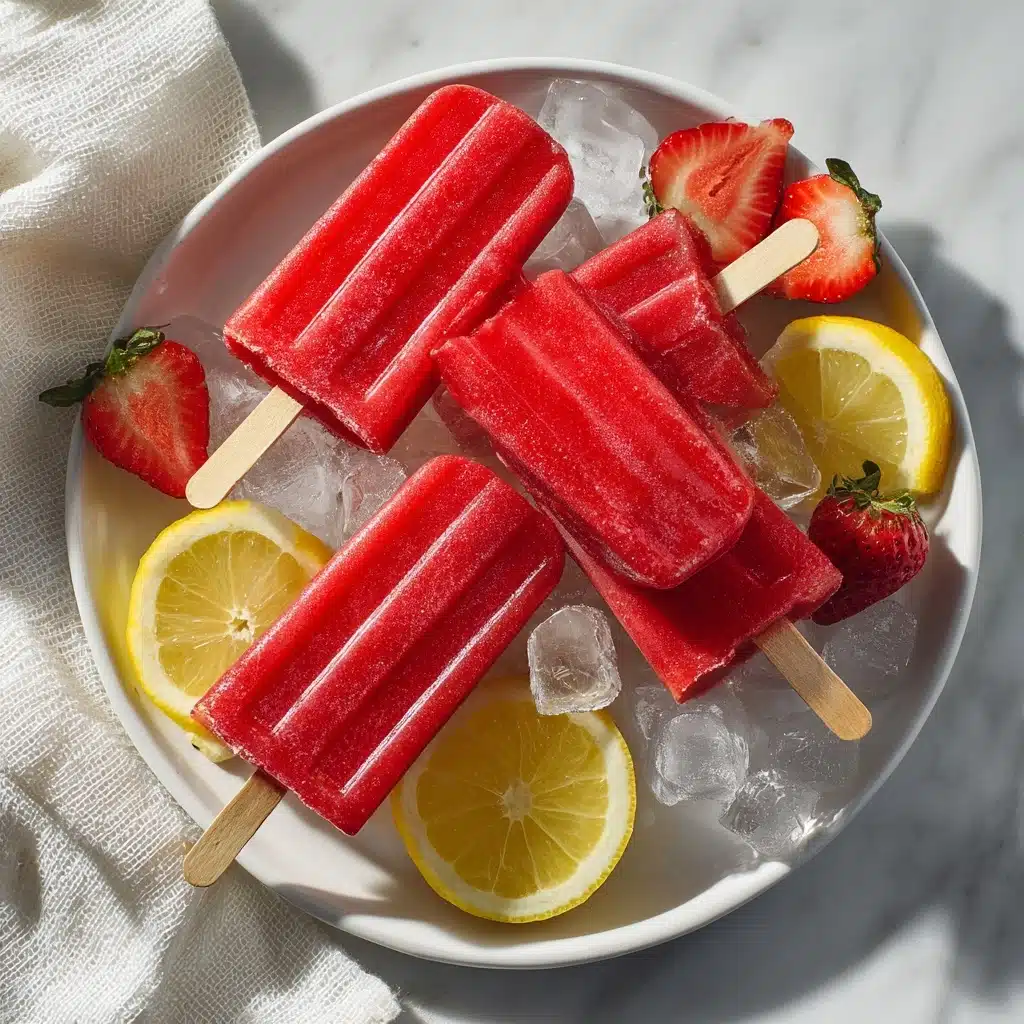 Strawberry Lemonade Popsicles Recipe - Recipe Image