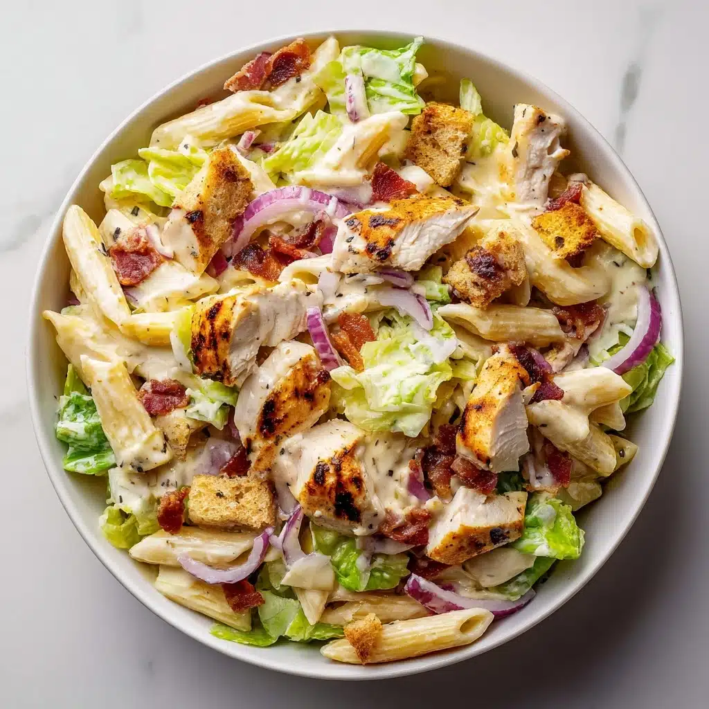 Chicken Caesar Pasta Salad Recipe - Recipe Image