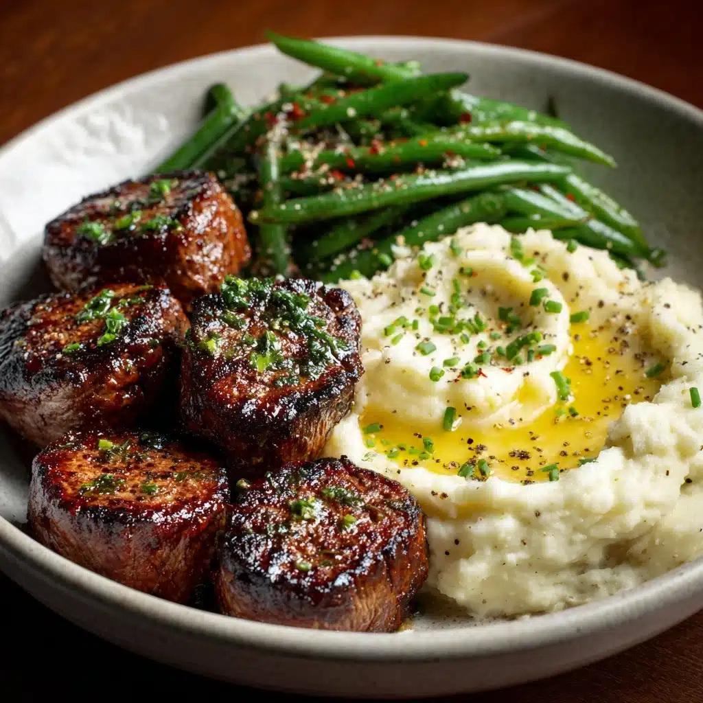 Garlic Butter Steak Bites with Parmesan Cream Sauce Recipe - Recipe Image