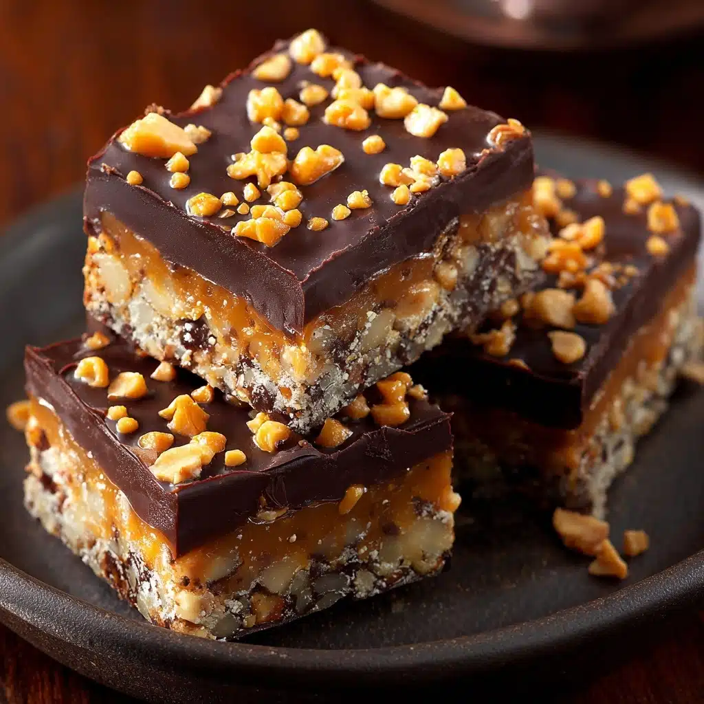 Caramel Chocolate Crunch Bars Recipe - Recipe Image