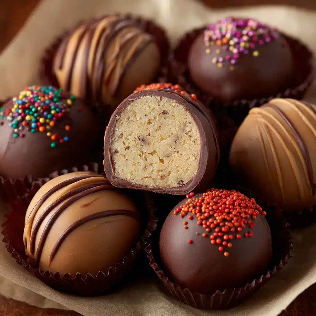 Chocolate Dipped Cookie Dough Truffles Recipe - Recipe Image