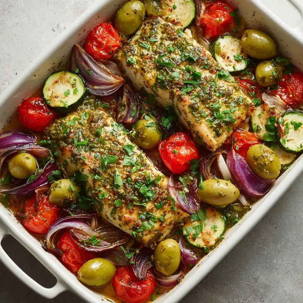 Mediterranean Baked Fish Recipe - Recipe Image