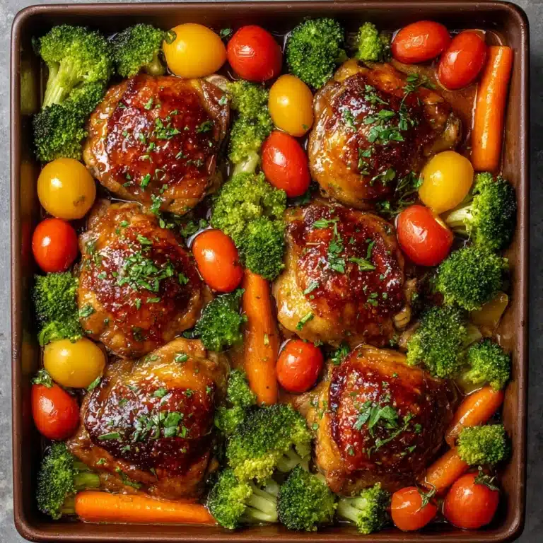 ONE PAN Balsamic Chicken and Veggies Recipe