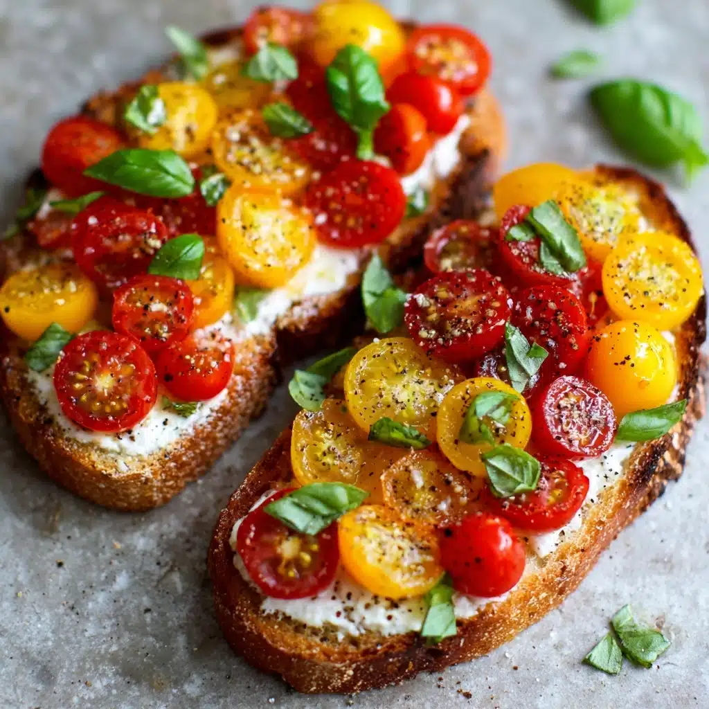 Fresh Cherry Tomato and Basil Bruschetta Recipe - Recipe Image