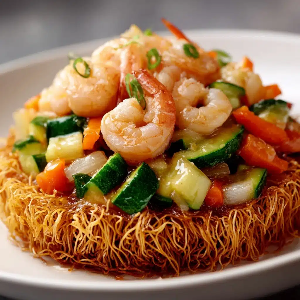 Crispy Cake Noodle Stir Fry Recipe - Recipe Image