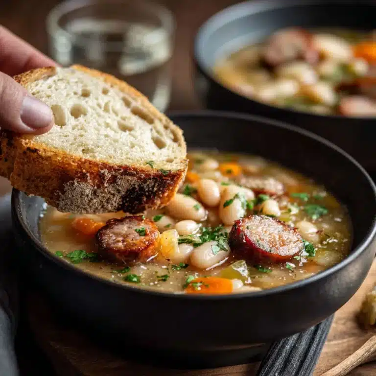 Creamy Bean Soup with Kielbasa Recipe