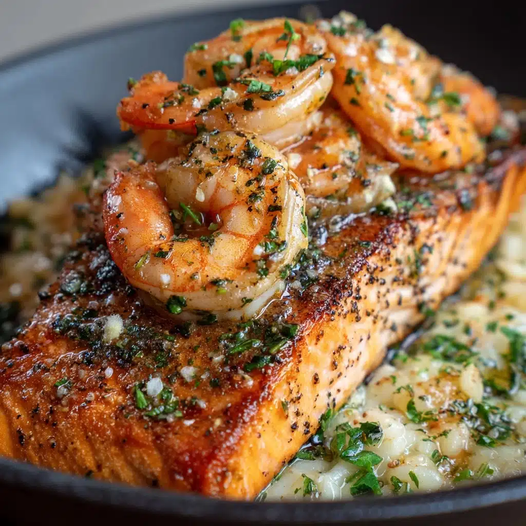 Crab & Shrimp Stuffed Salmon Elegant Seafood Meal Recipe - Recipe Image