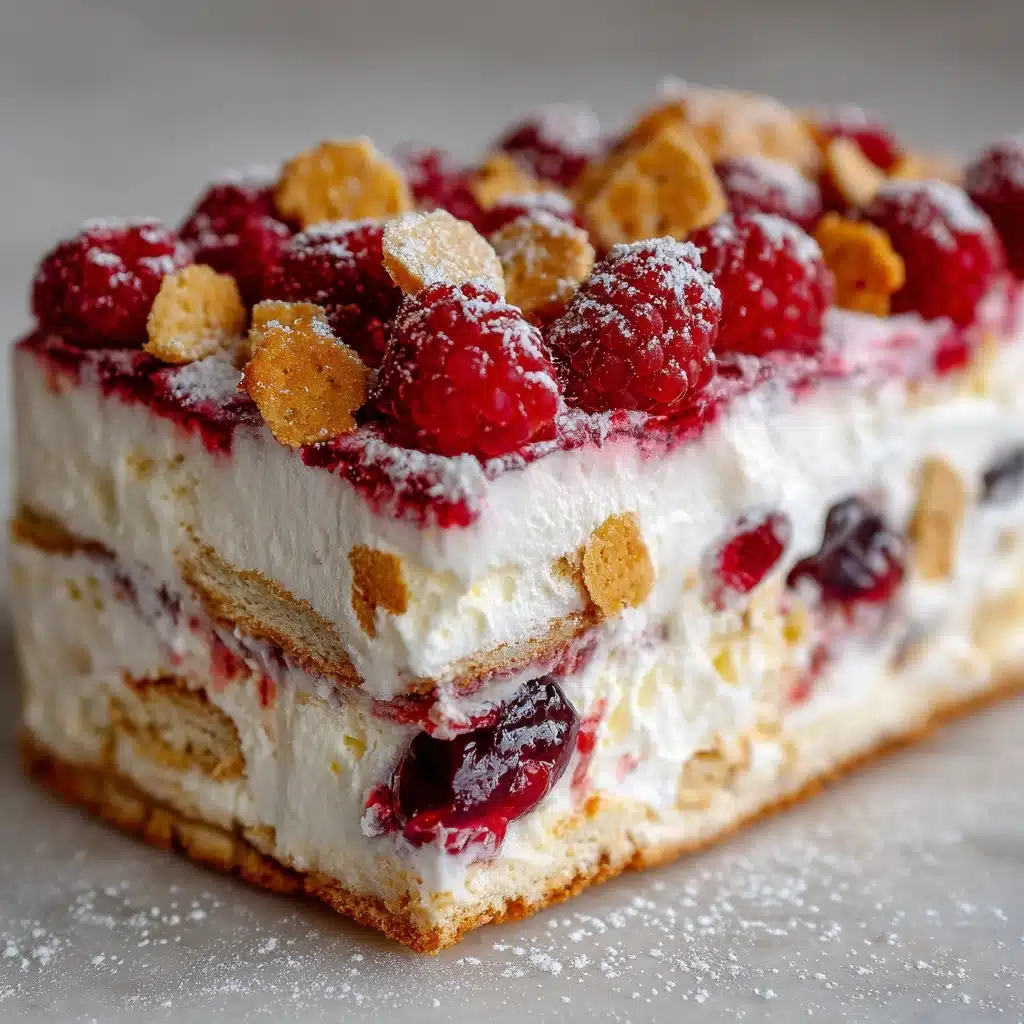 start with a layer of milk-dipped cookies, then spread a layer of the cheesecake mixture over top Recipe - Recipe Image