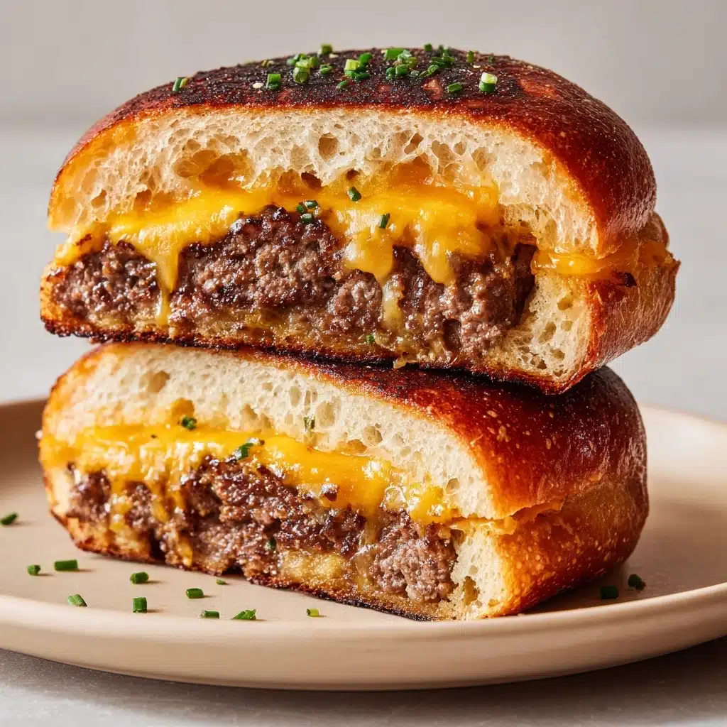 Cheeseburger Stuffed Flatbreads Recipe - Recipe Image