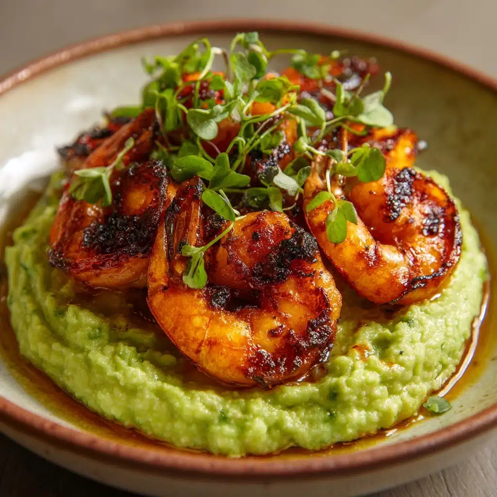 Grilled Shrimp Tostadas with Creamy Avocado Recipe - Recipe Image