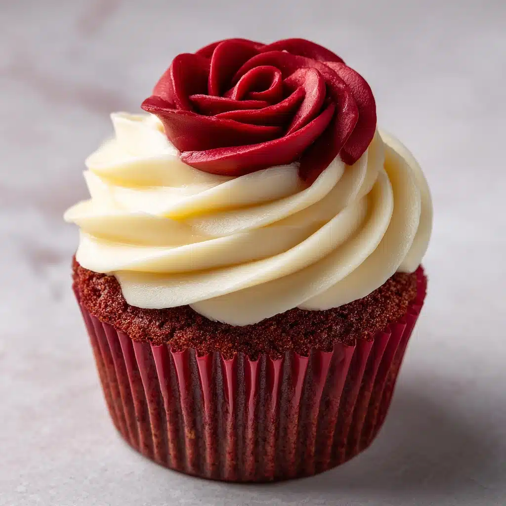 Rose Red Velvet Cupcakes Recipe - Recipe Image