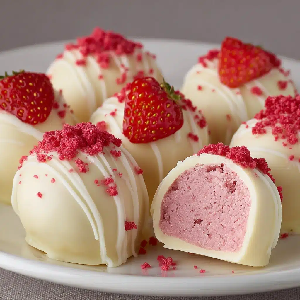 White Chocolate Strawberry Truffles Recipe - Recipe Image