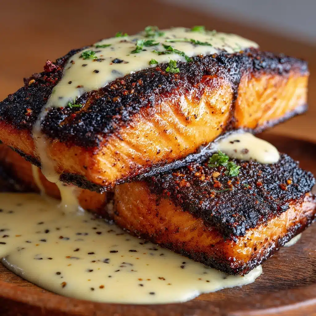 Blackened Salmon with Creamy Dijon Sauce Recipe - Recipe Image