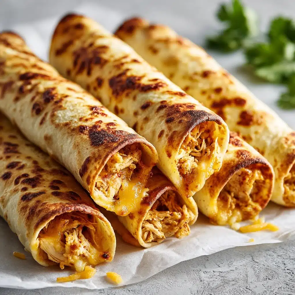 Creamy Oven-Baked Chicken Taquitos Recipe - Recipe Image