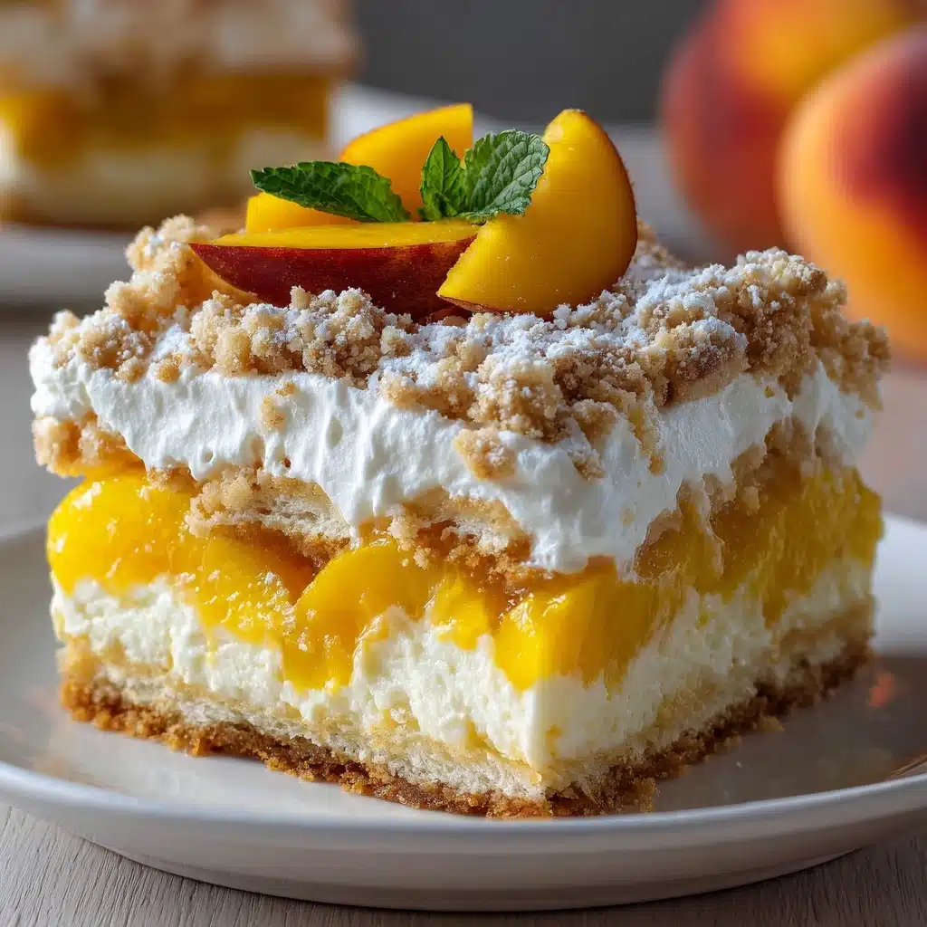 Peaches and Cream Pie Bars Recipe - Recipe Image