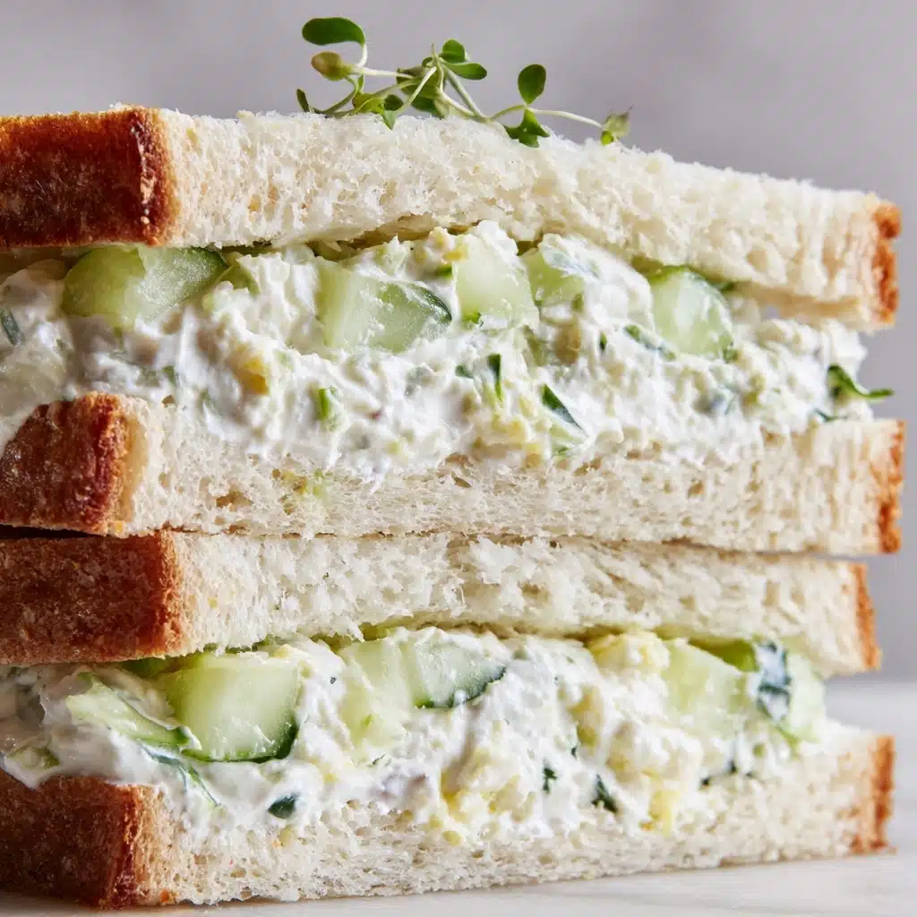 Creamy Cucumber Tea Sandwiches Recipe - Recipe Image