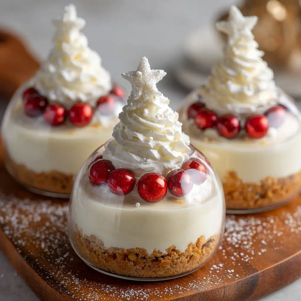 Snow Globe Cheesecake Bites with Cookie Crust Recipe - Recipe Image