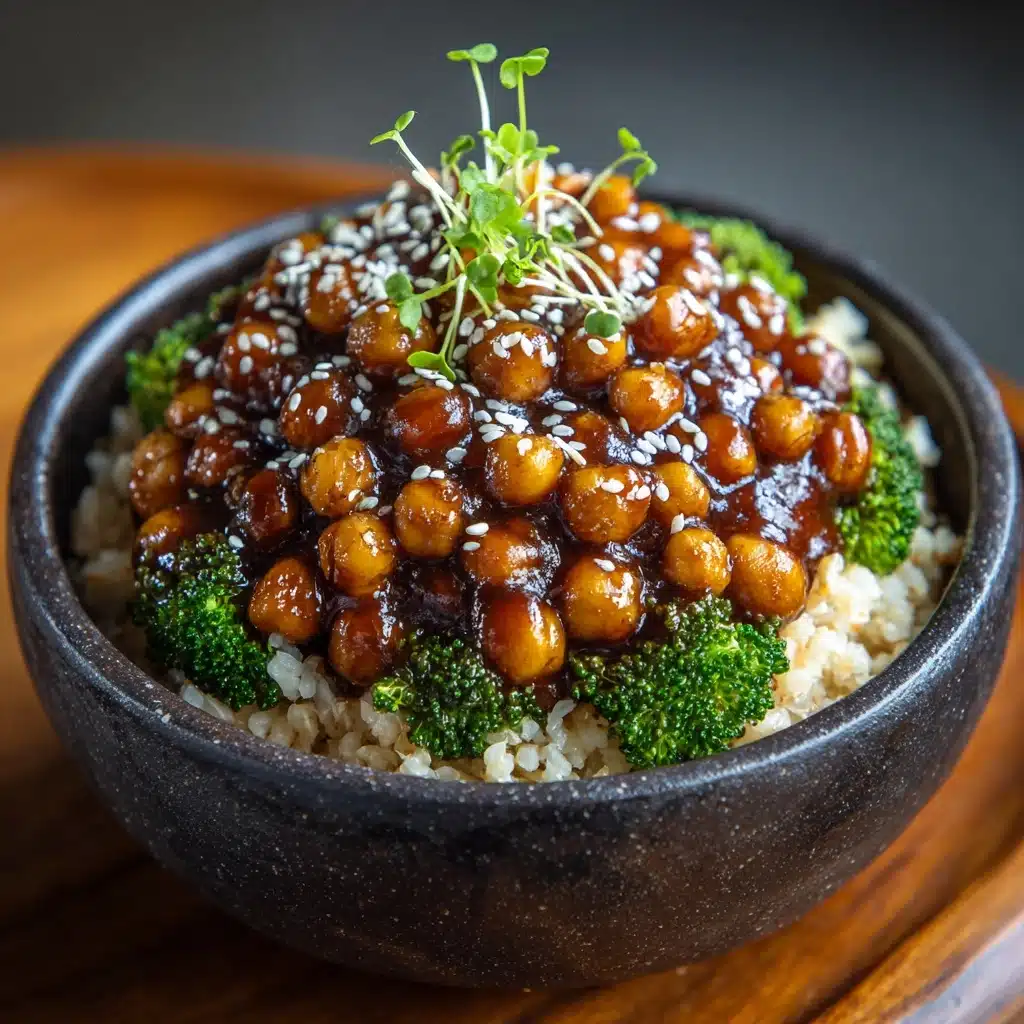 Sticky Sesame Chickpeas & Broccoli Recipe - Recipe Image
