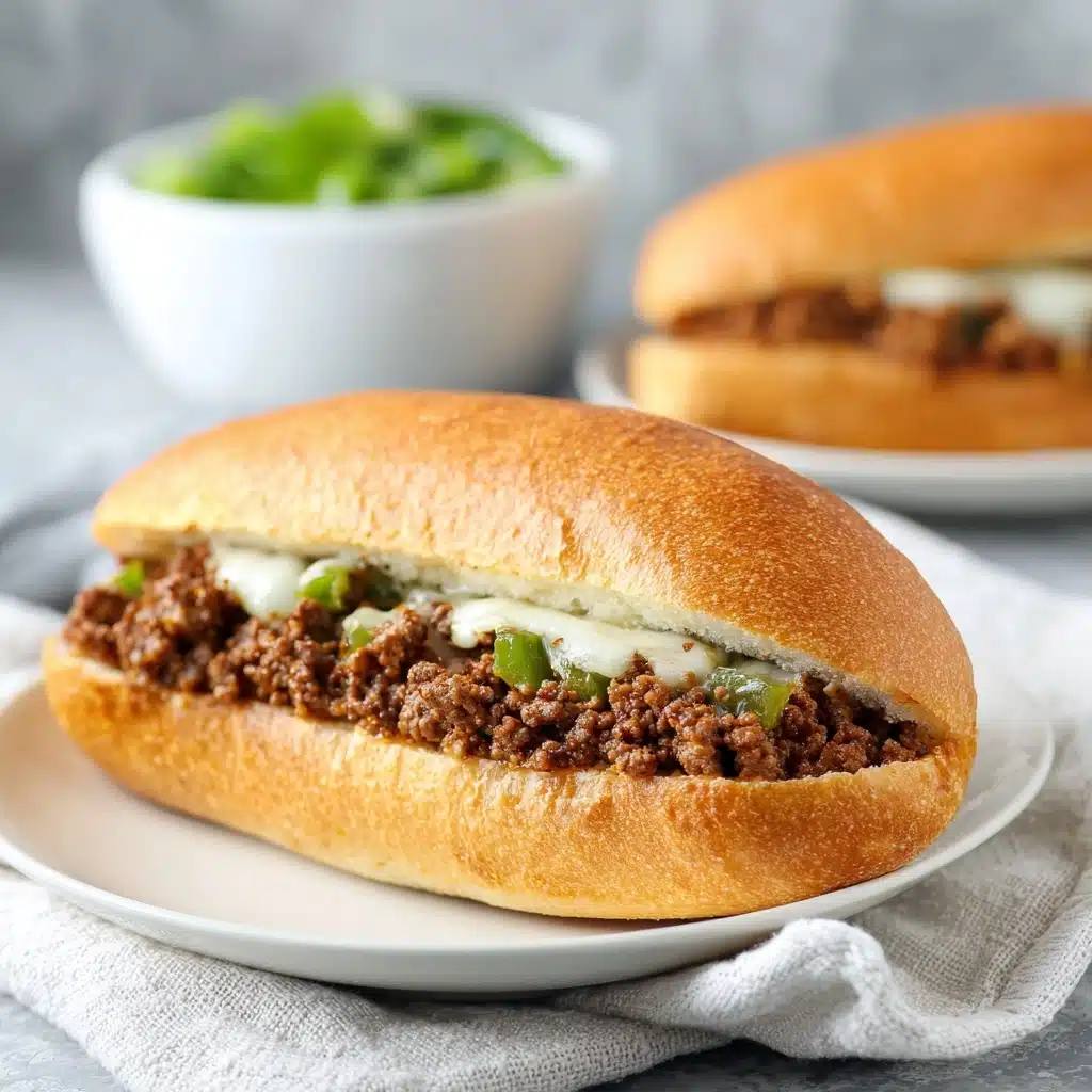 Ground Beef Philly Cheese Steak Recipe - Recipe Image