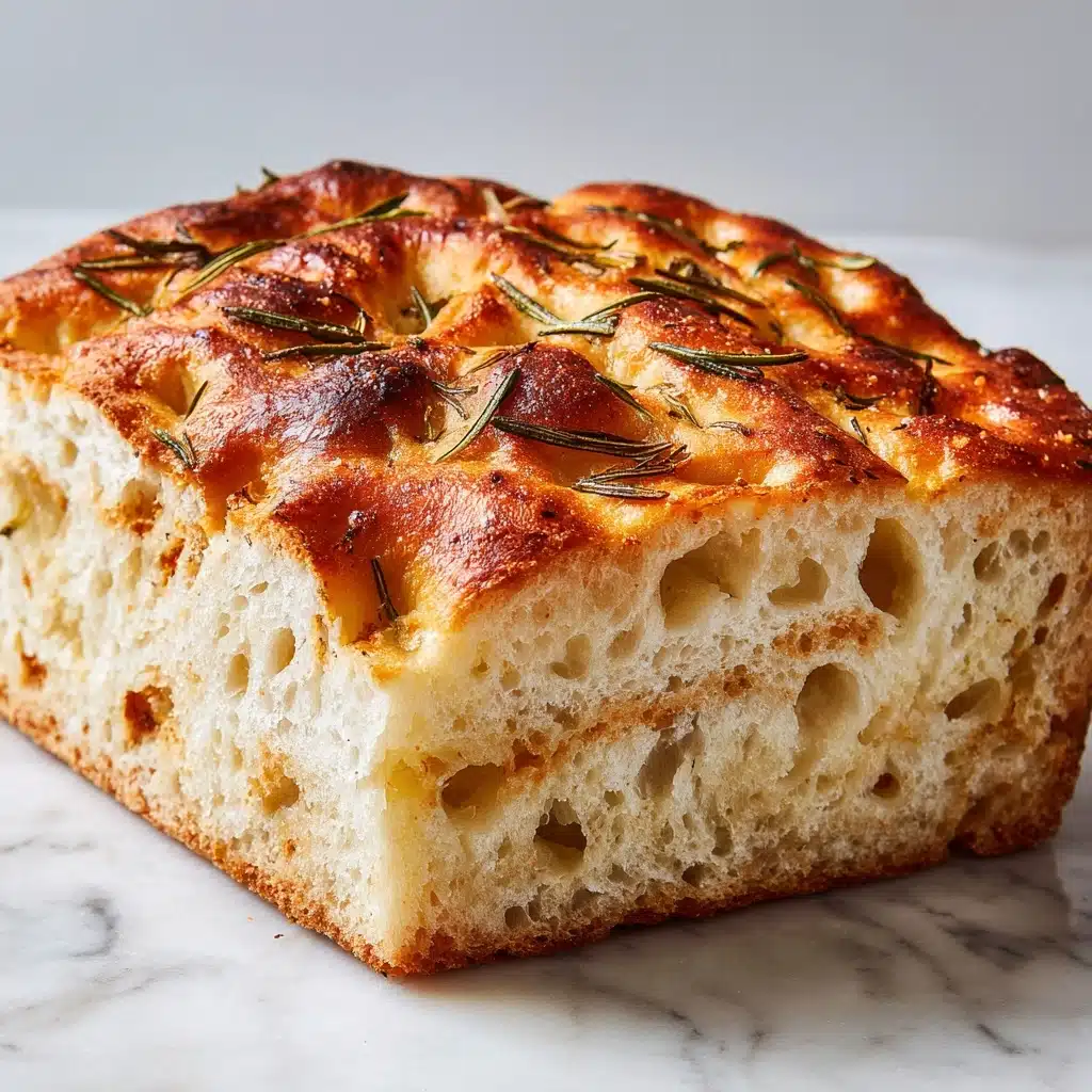 Rustic No-Knead Rosemary Garlic Bread Recipe - Recipe Image