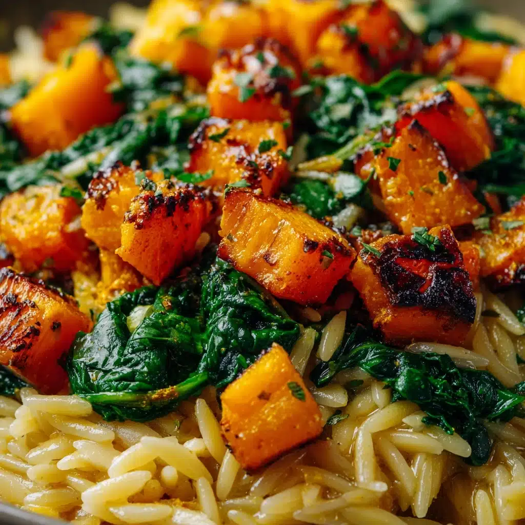 Orzo with Roasted Butternut Squash and Spinach Recipe - Recipe Image