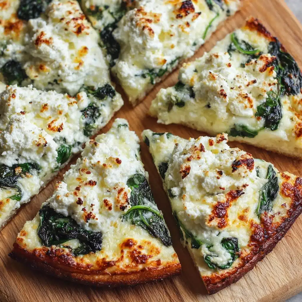 Spinach White Pizza Recipe - Recipe Image