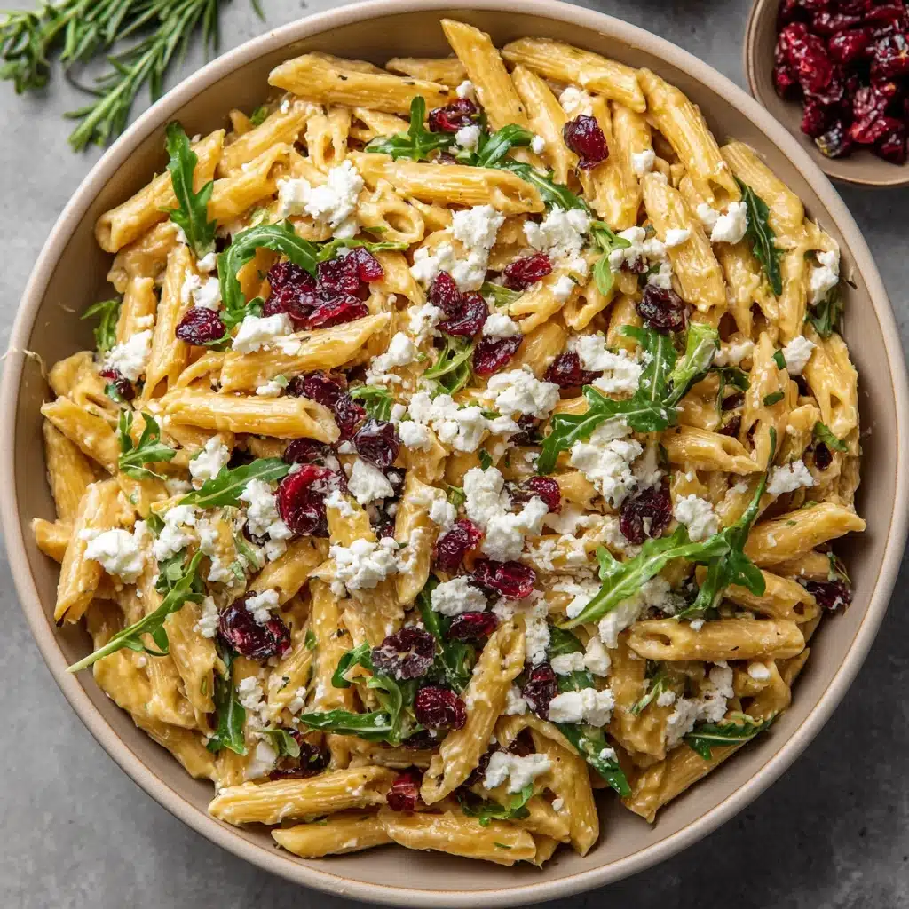 Feta & Cranberry Penne Salad with Orange Vinaigrette Recipe - Recipe Image