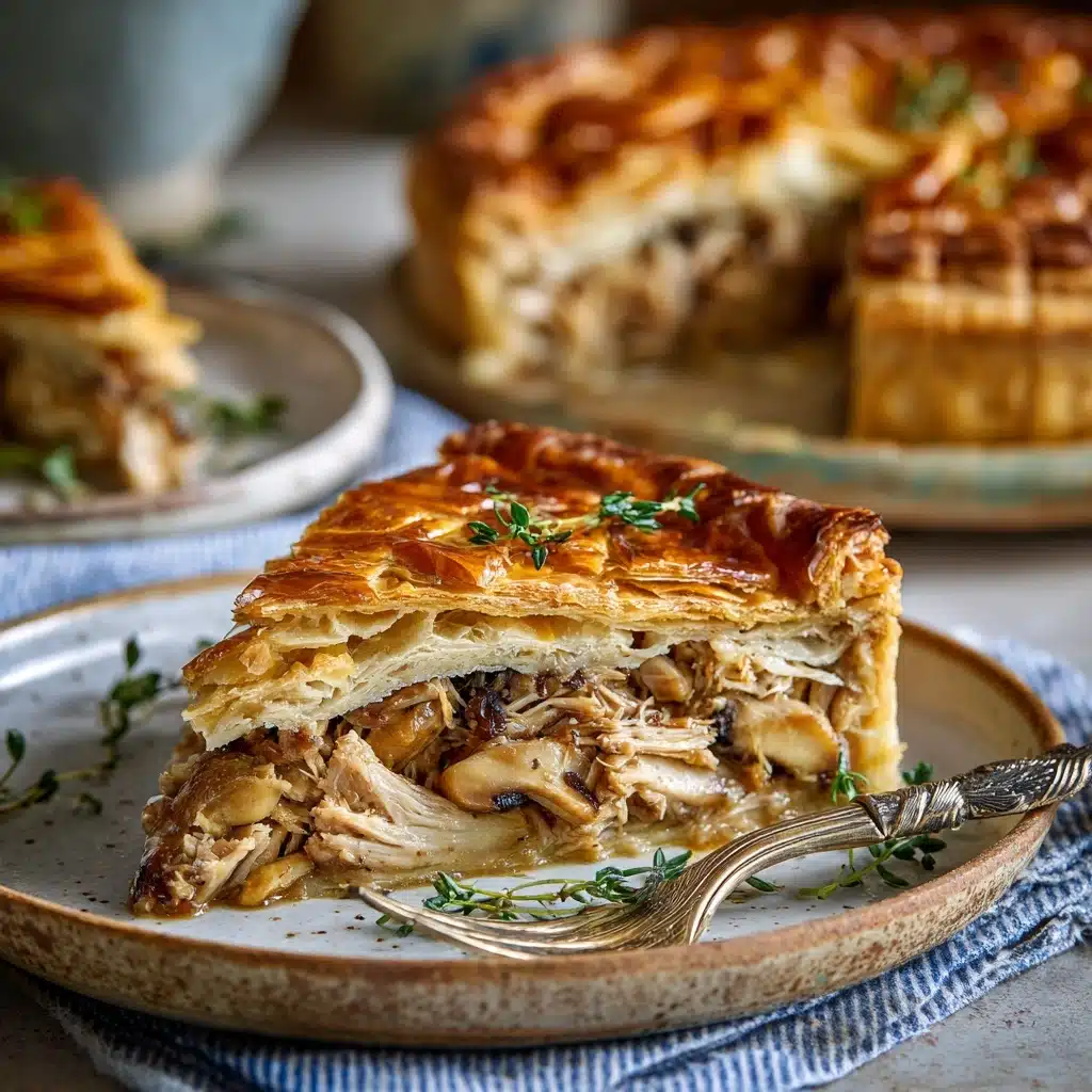 Savory Chicken and Mushroom Puff Pastry Delight Recipe - Recipe Image