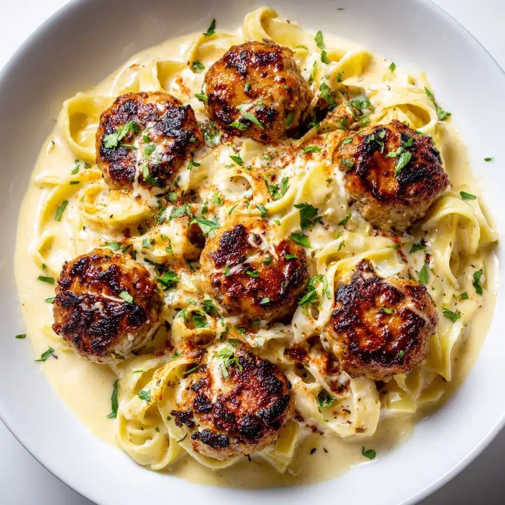 Garlic Butter Meatballs & Parmesan Linguine Dream Recipe - Recipe Image
