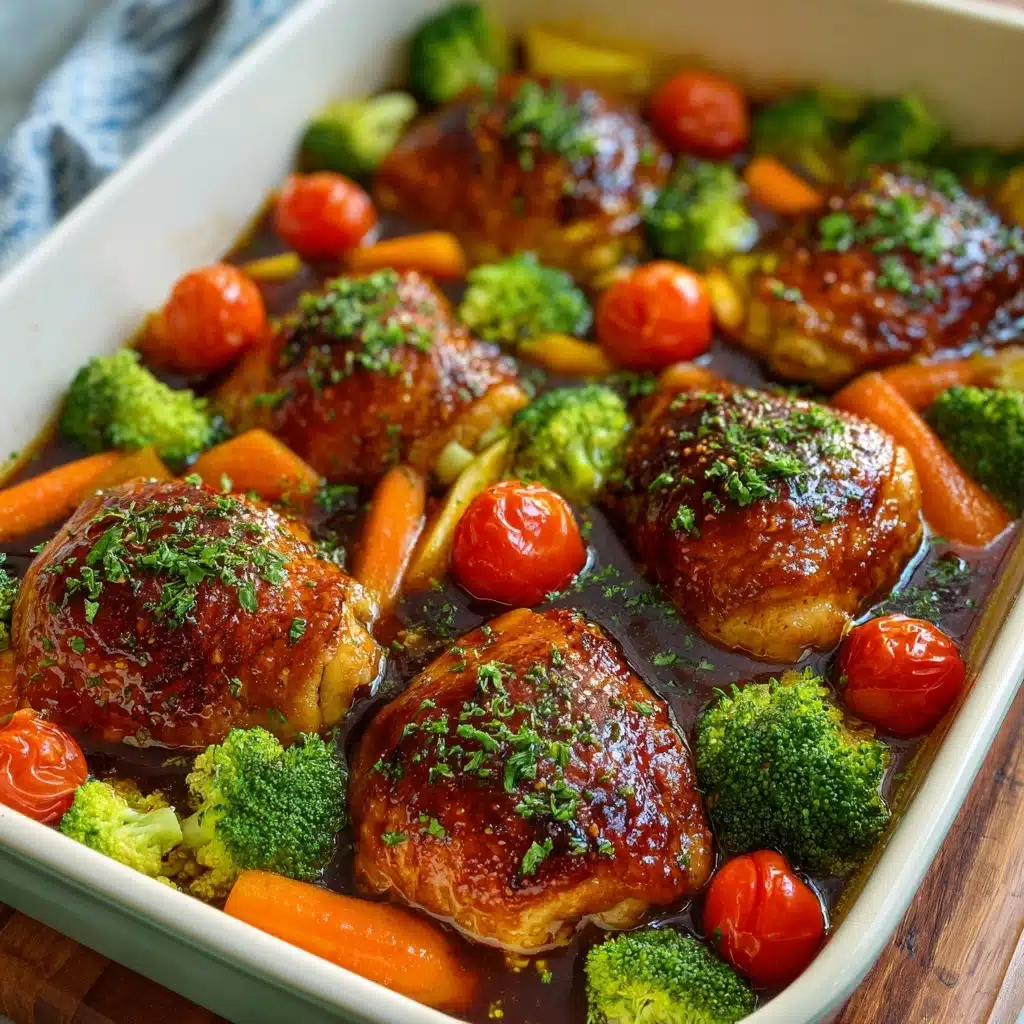 ONE PAN Balsamic Chicken and Veggies Recipe - Recipe Image