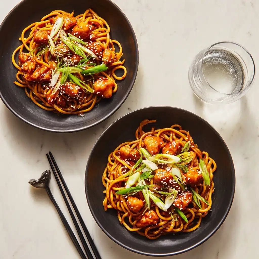Slow Cooker Honey Garlic Chicken Noodles Recipe - Recipe Image